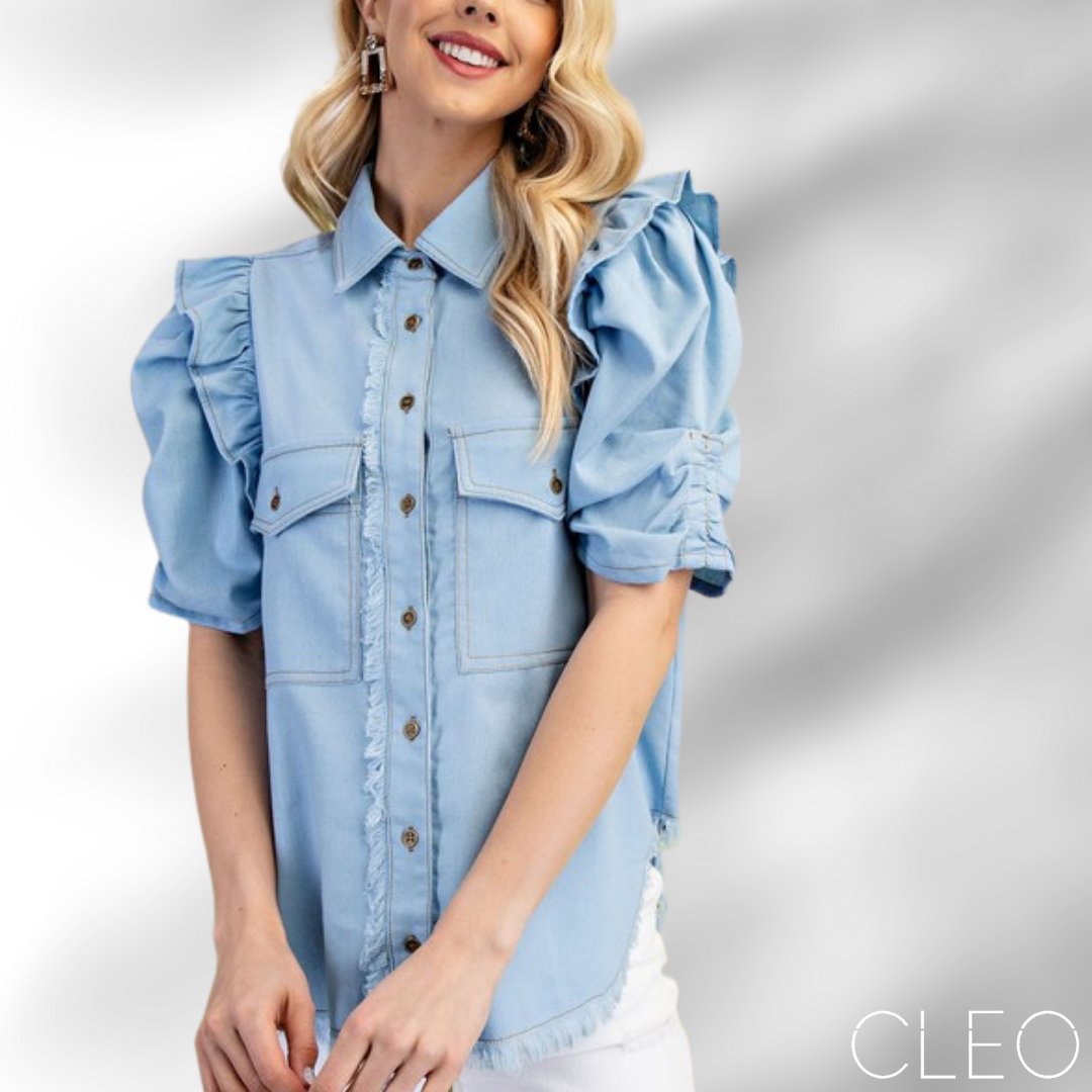 Cleo Blouse in Rose Buta