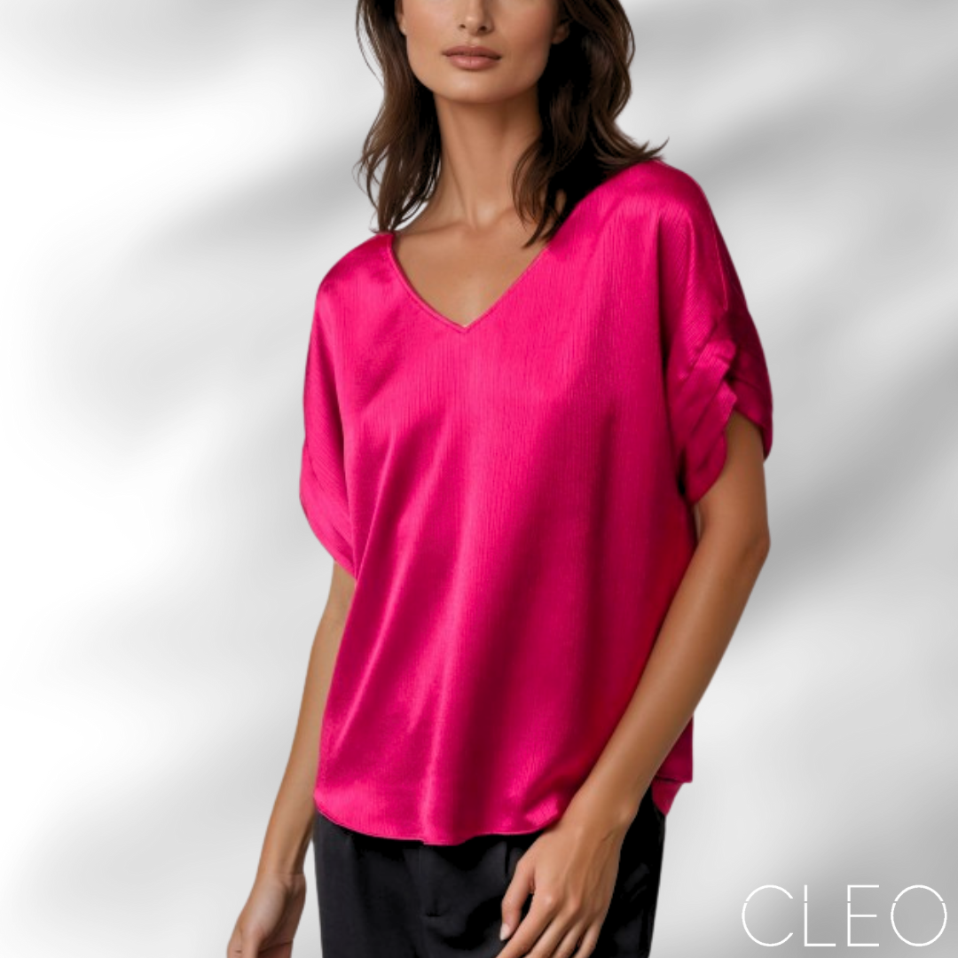 Blusa satinada fucsia