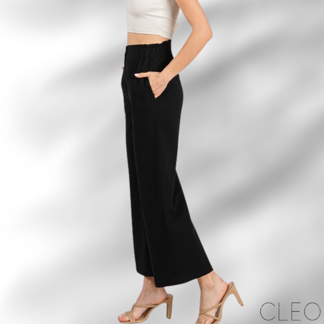 Pantalón negro culotte