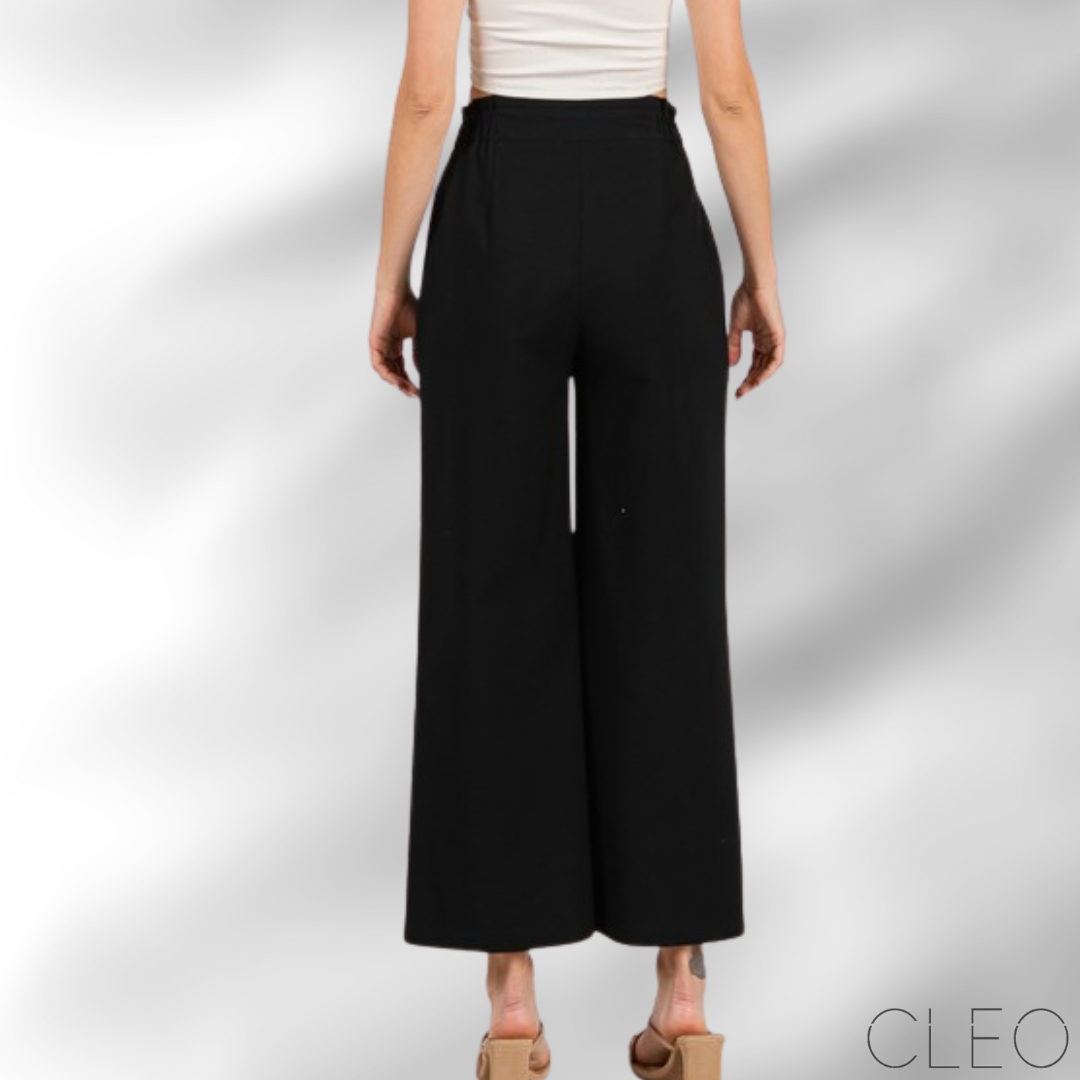 Pantalón negro culotte