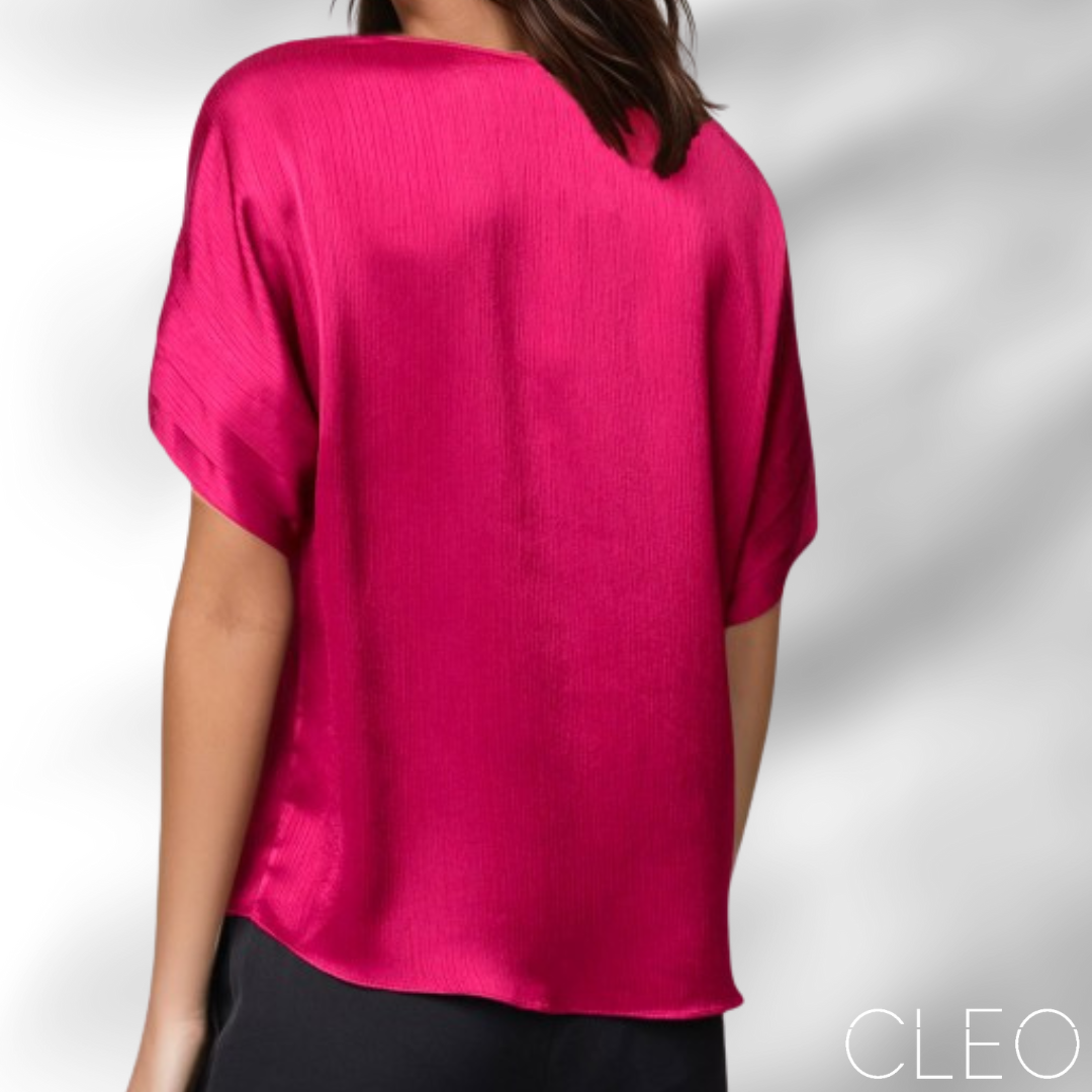 Blusa satinada fucsia