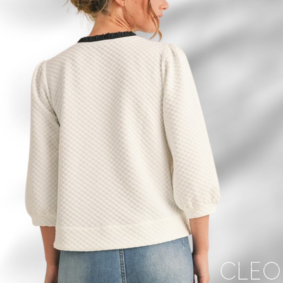 Blusa blanca de lazos