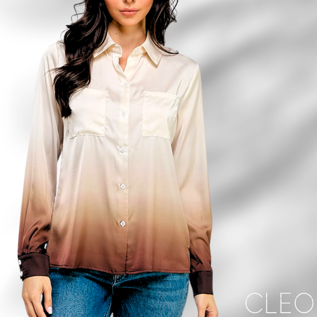 Blusa camisera de satín
