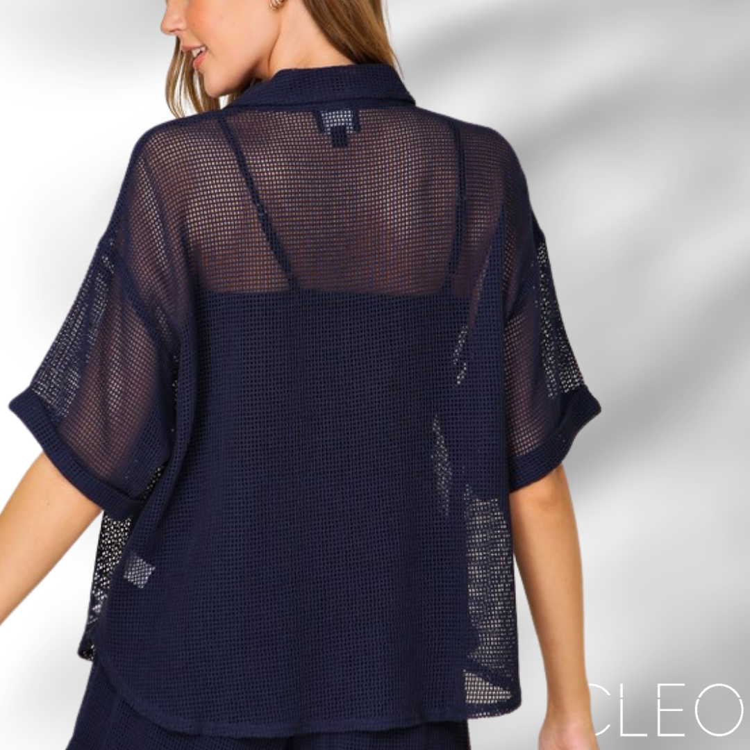 Blusa azul navy
