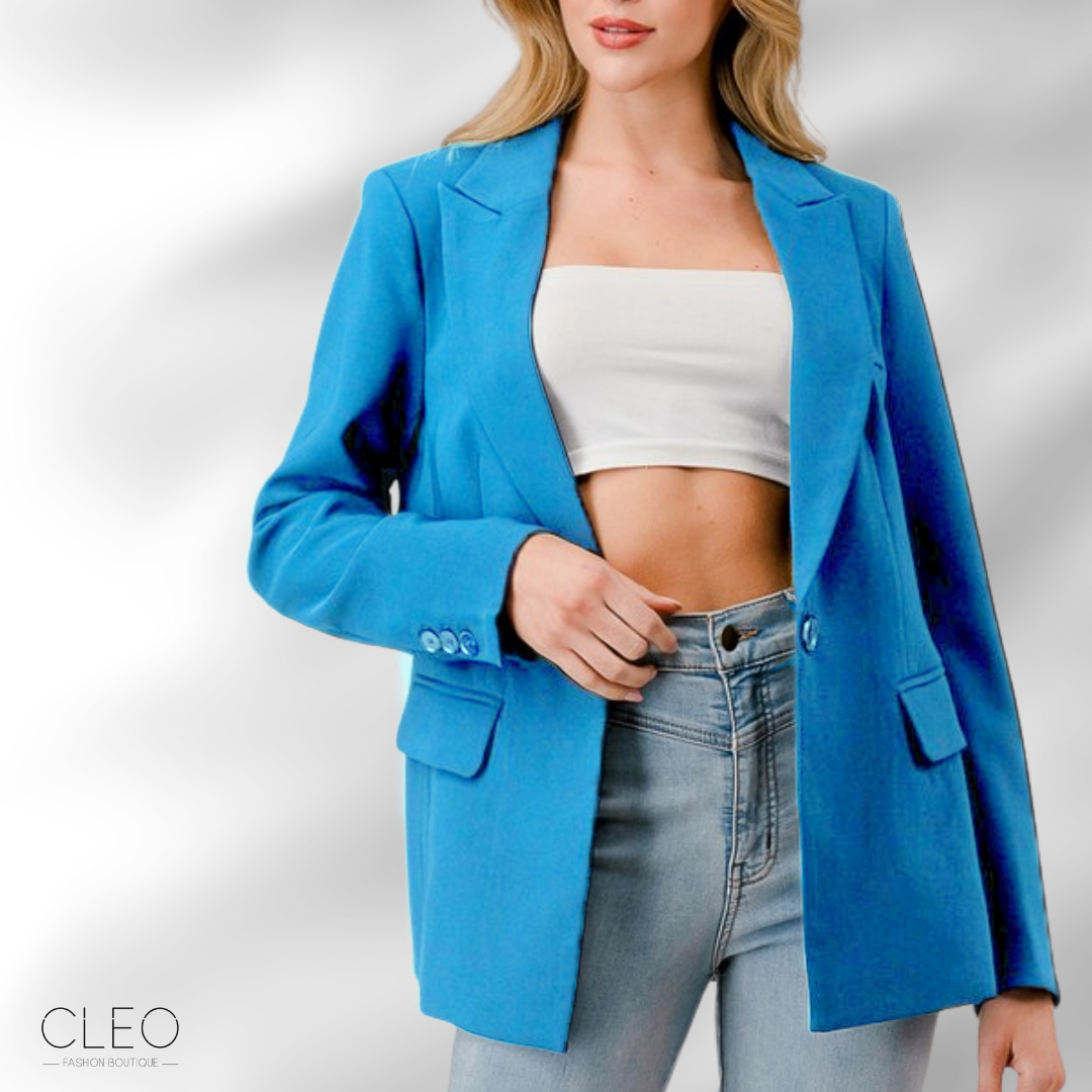 Blazer azul cobalto