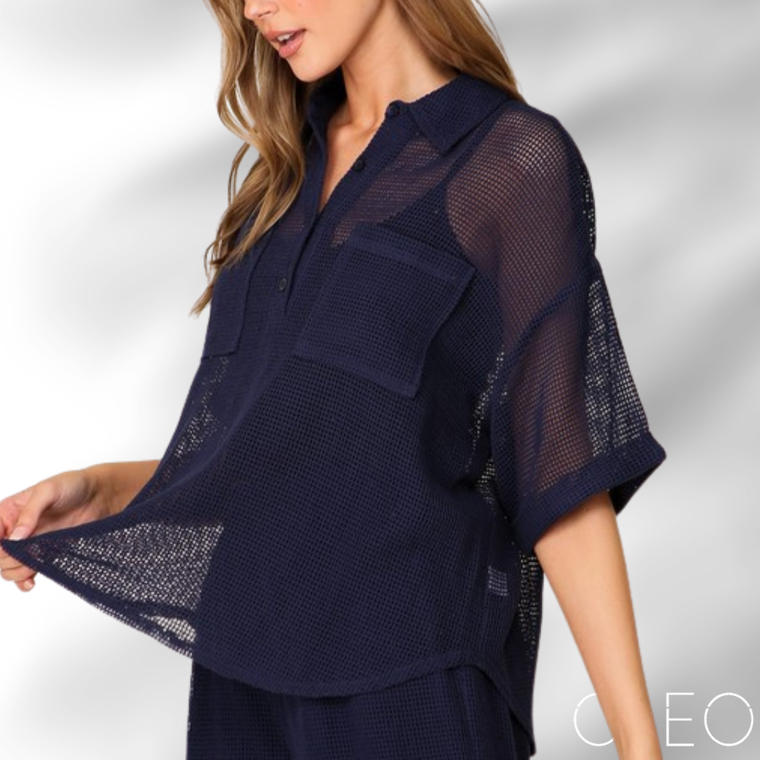 Blusa azul navy