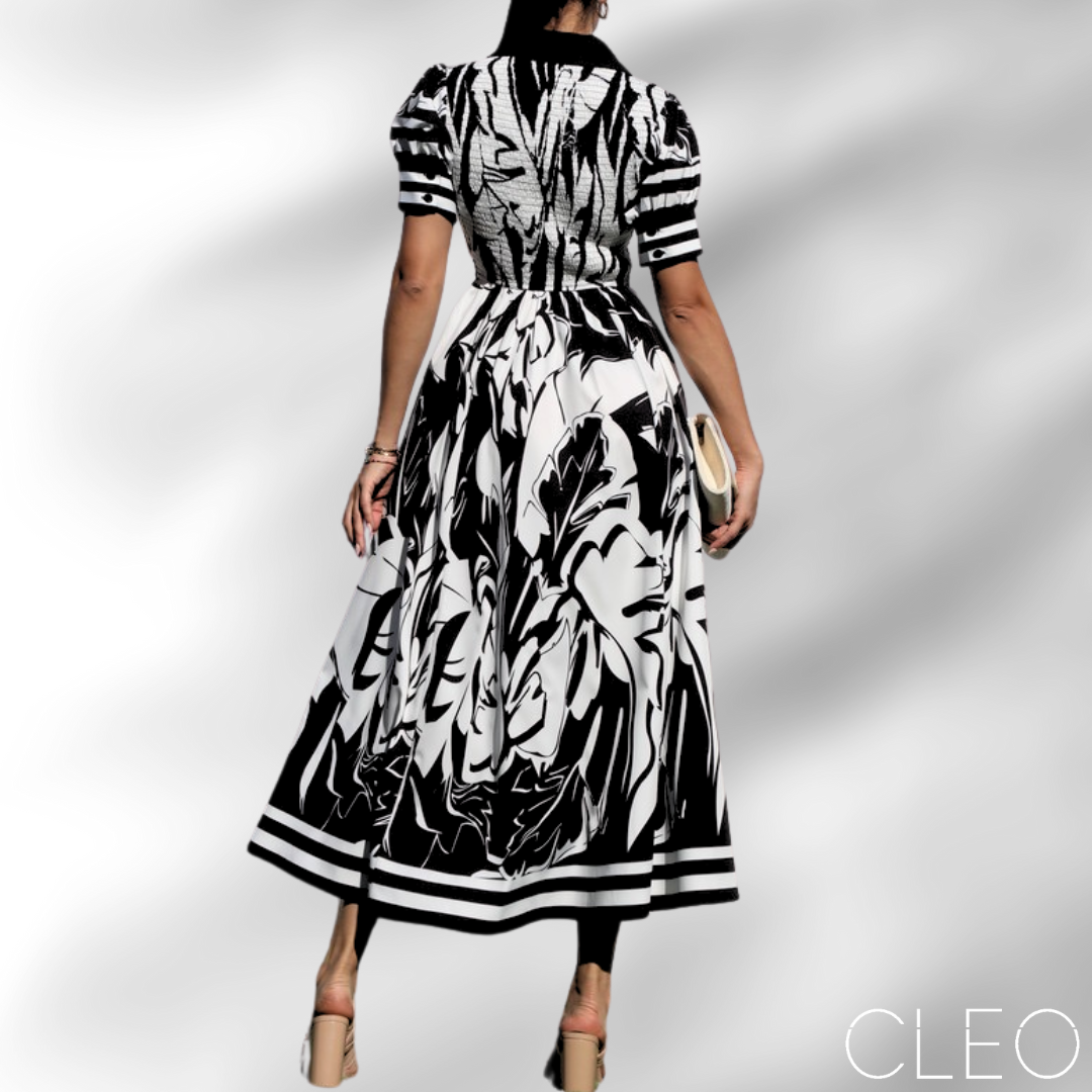 Vestido blanco y negro