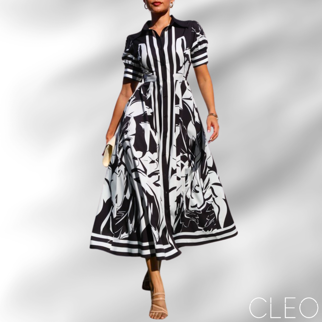 Vestido blanco y negro