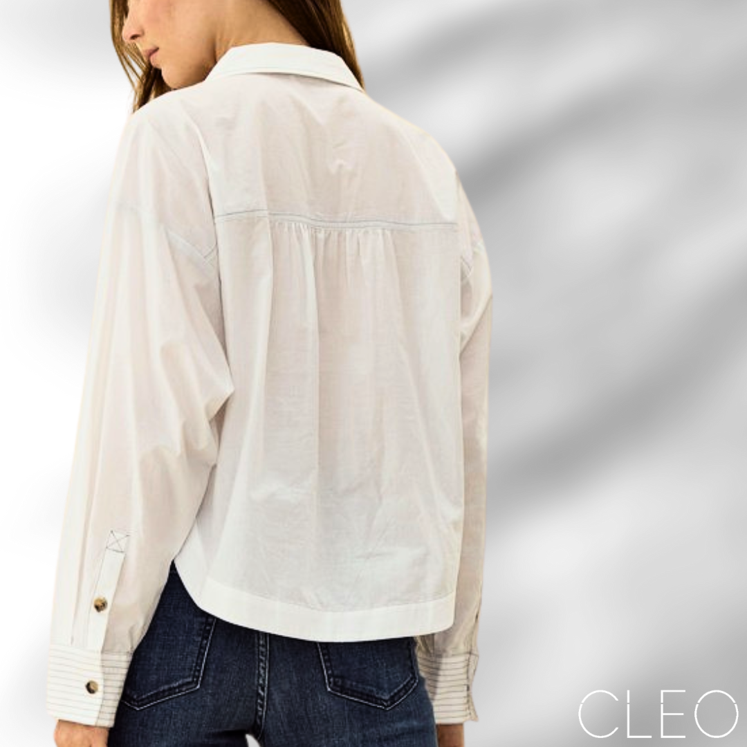 Blusa camisera blanca