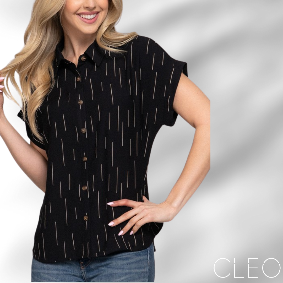 Blusa negra camisera