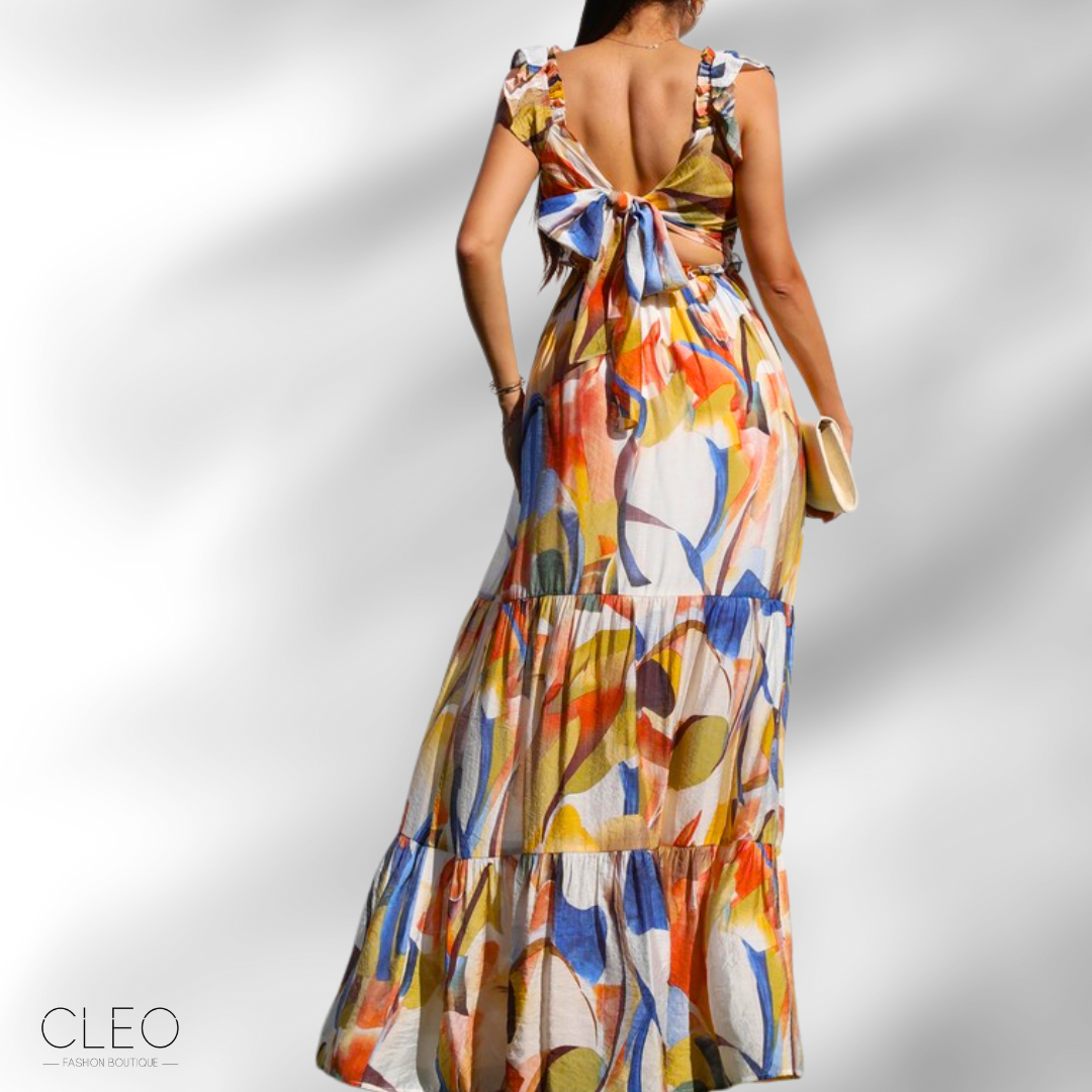Vestido estampado multicolor