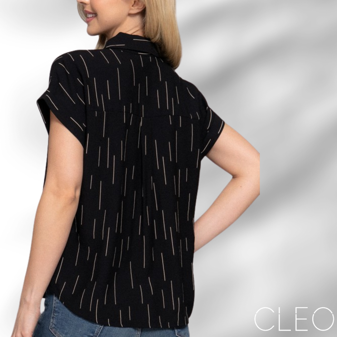 Blusa negra camisera