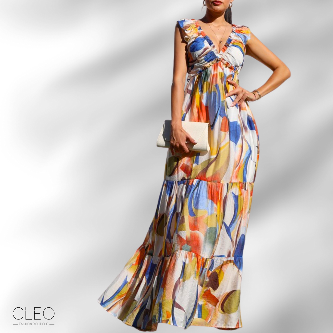 Vestido estampado multicolor