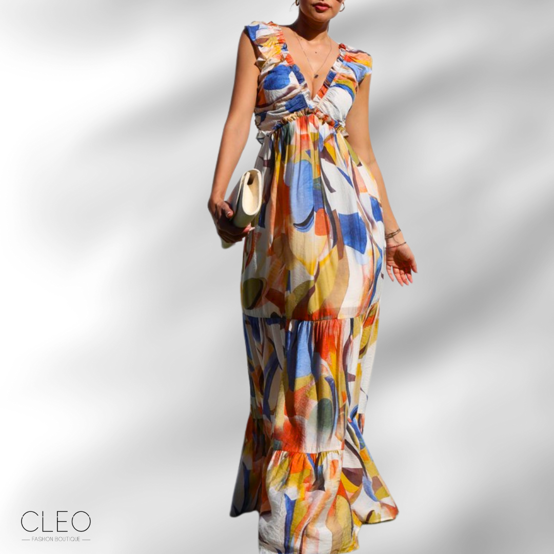 Vestido estampado multicolor