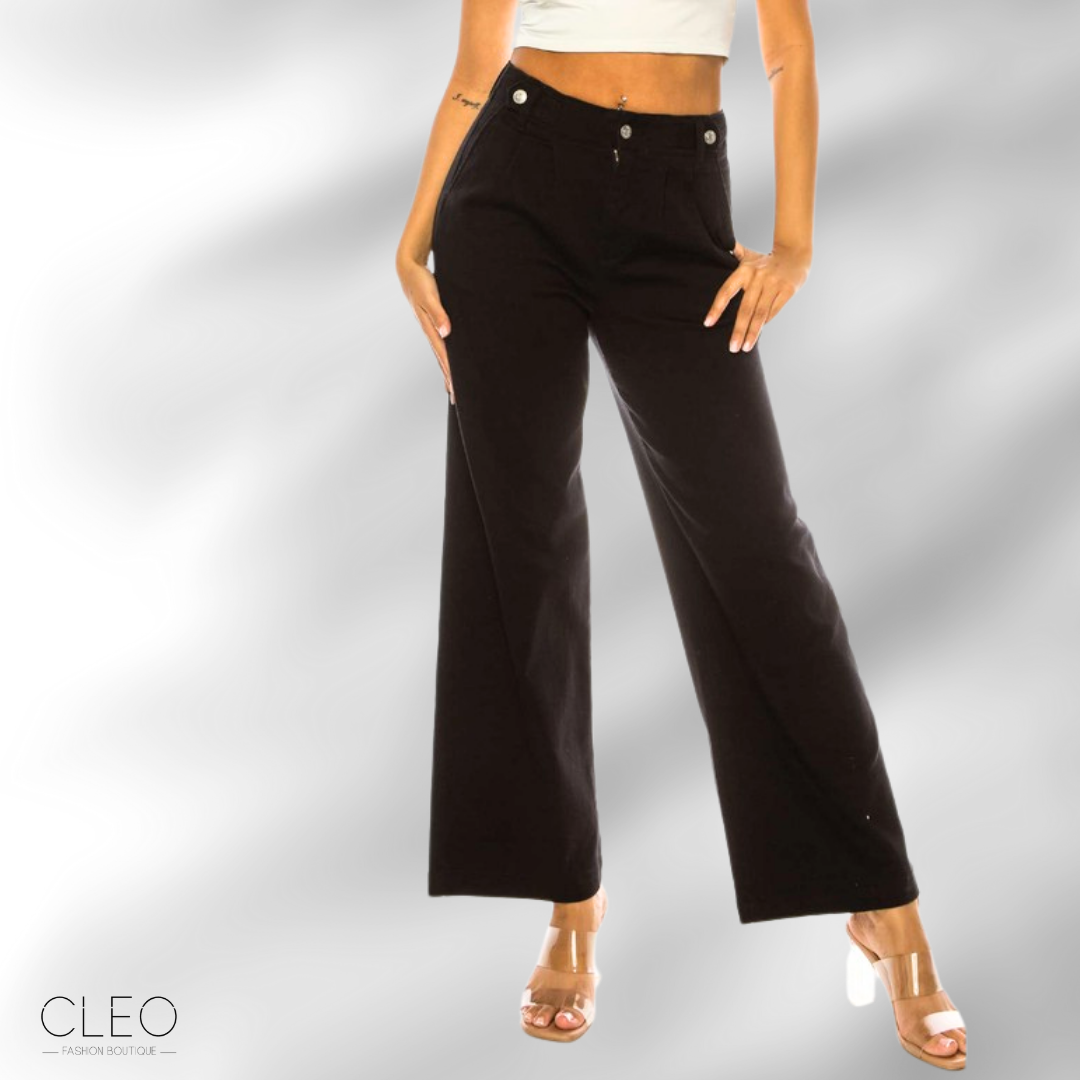 Jeans negro wide leg