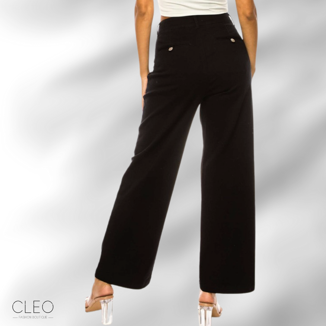 Jeans negro wide leg