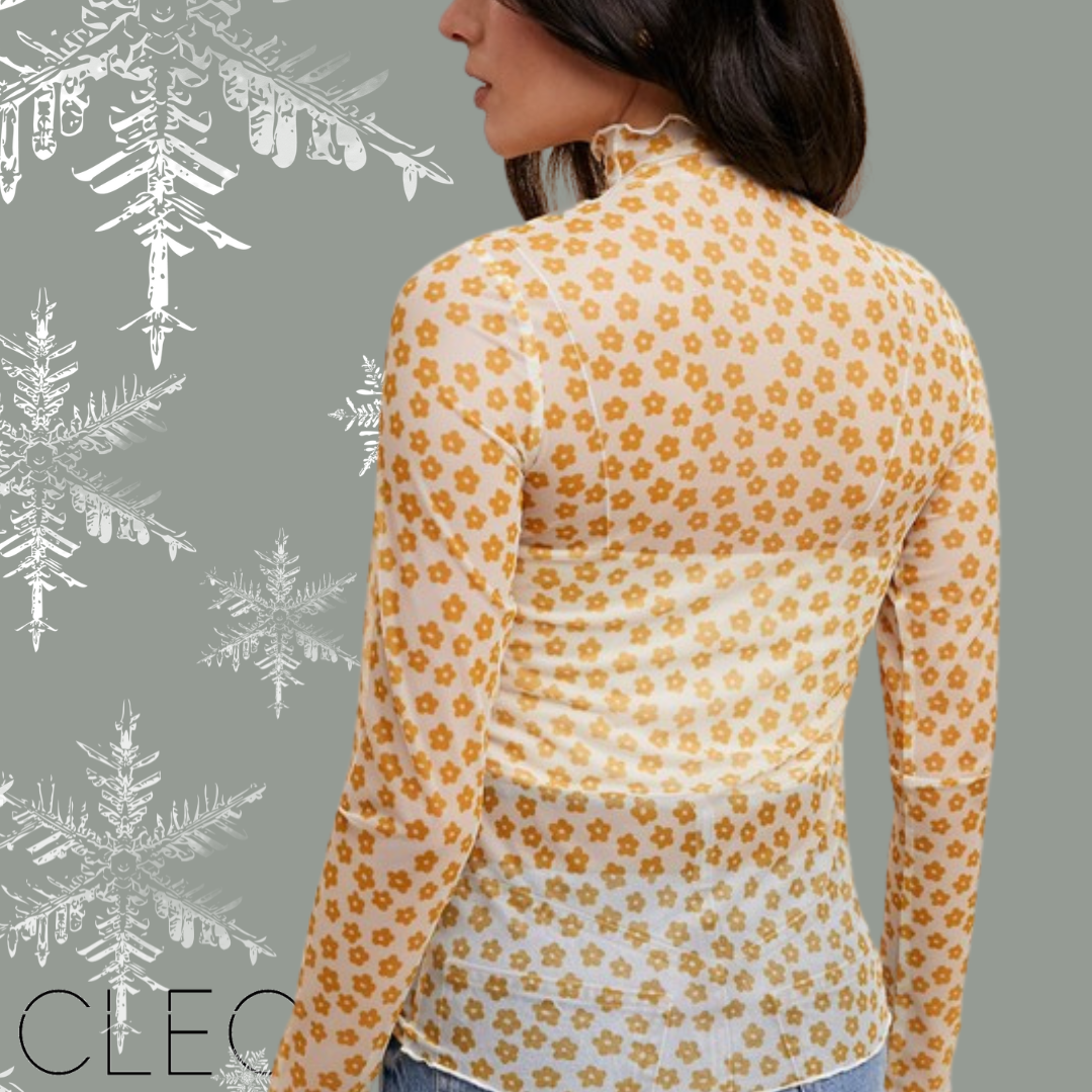Blusa de flores amarilla