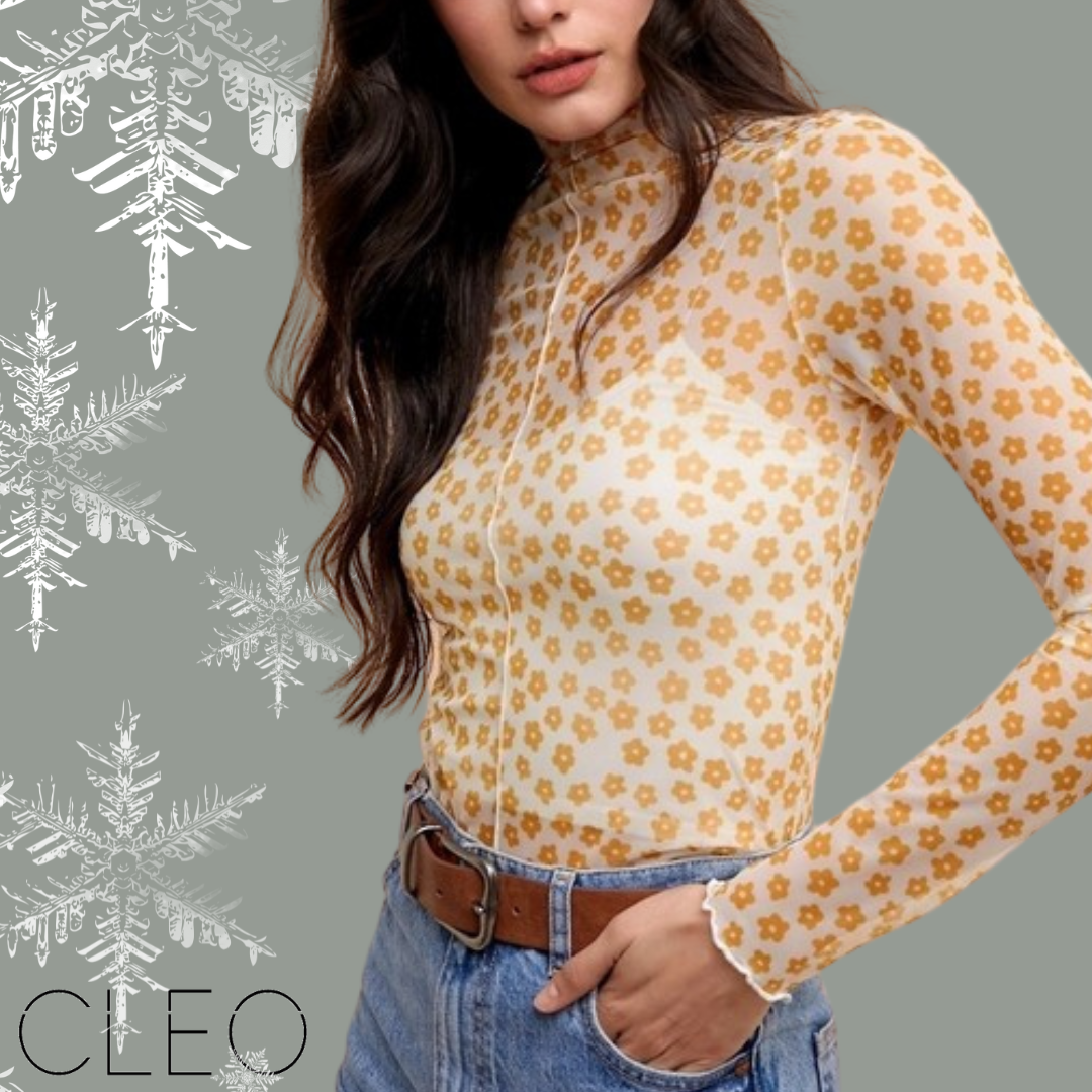 Blusa de flores amarilla