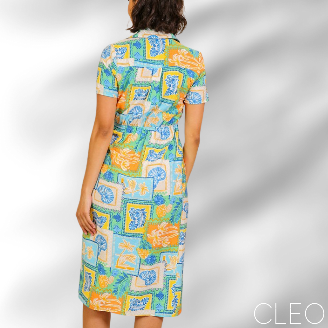 Vestido estampado midi
