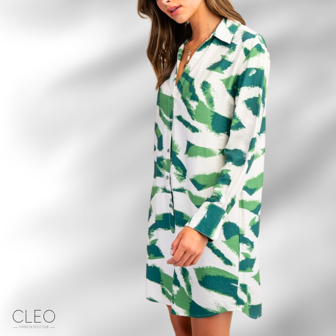 Vestido corto camisero
