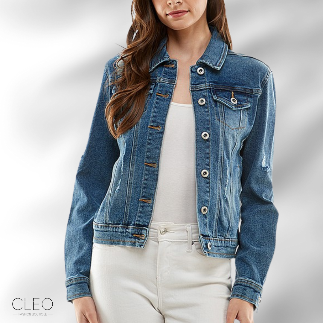 Jacket de denim strech azul