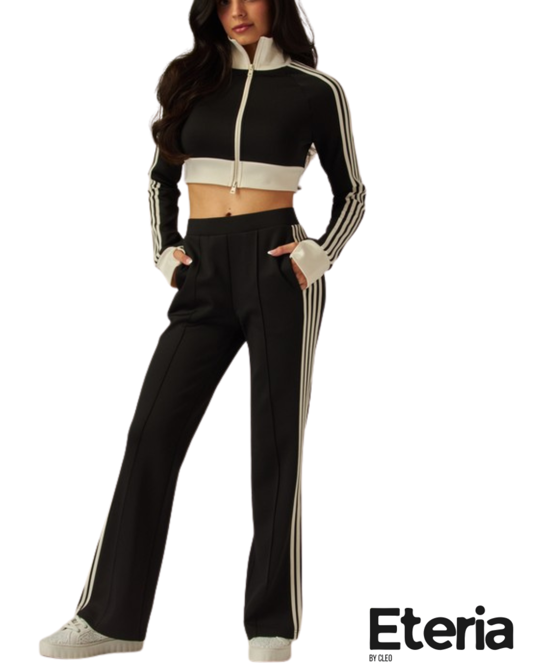 Conjunto negro de rayas
