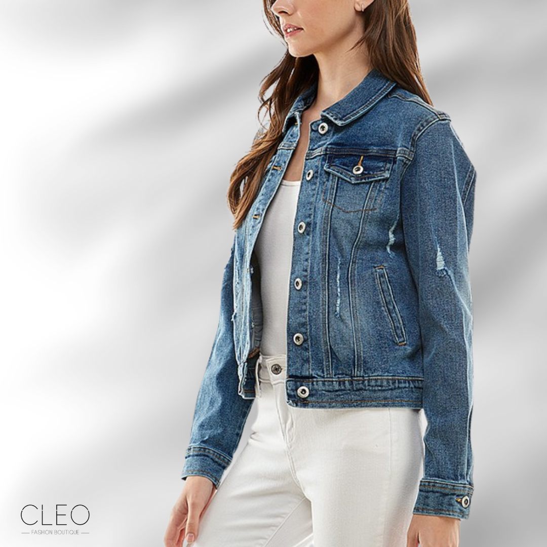 Jacket de denim strech azul