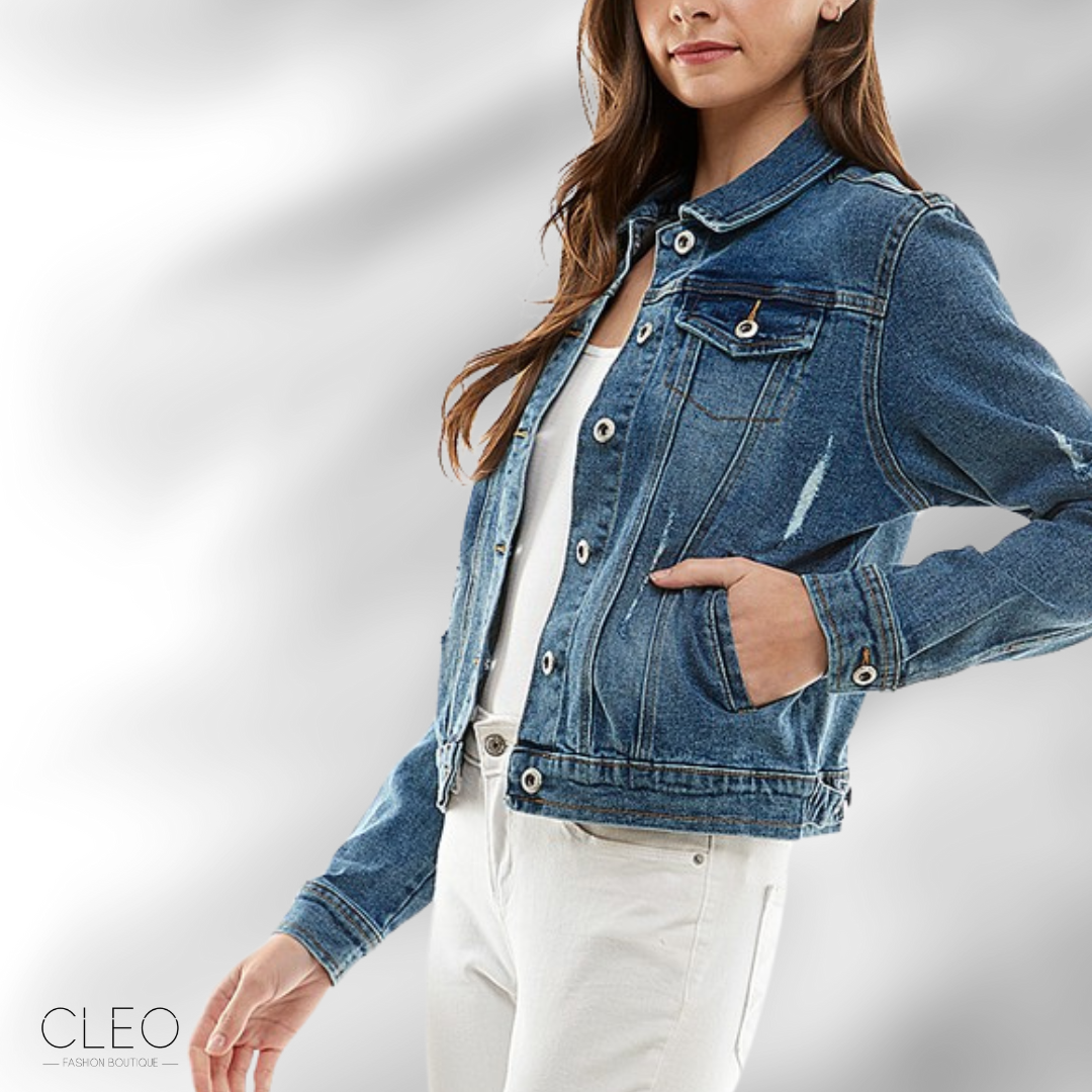 Jacket de denim strech azul