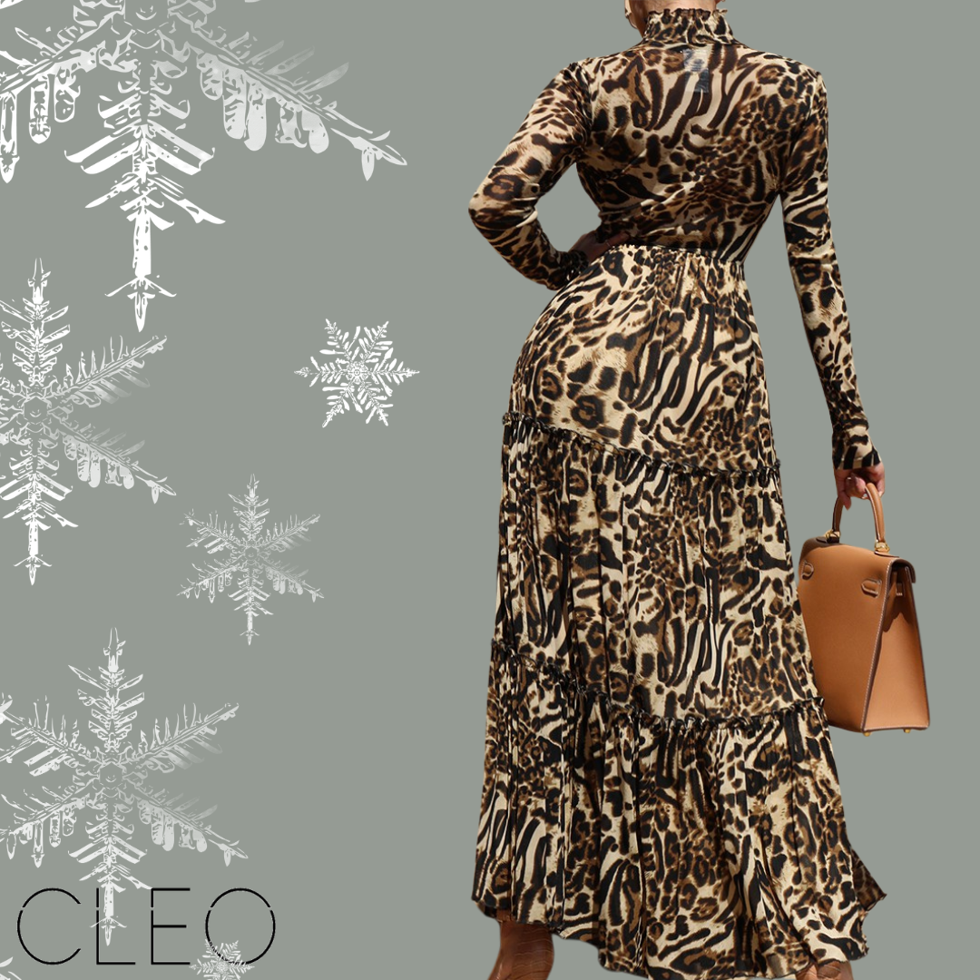 Vestido animal print