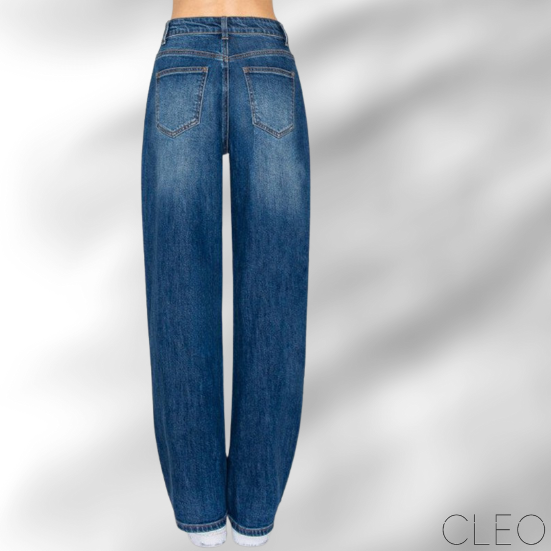 Jeans azul wide leg