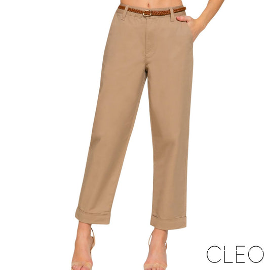 Pantalón caqui corte mom