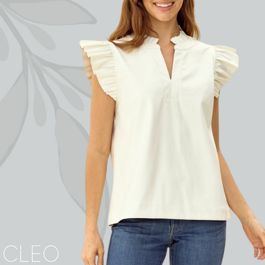 Blusa blanca de cuerina