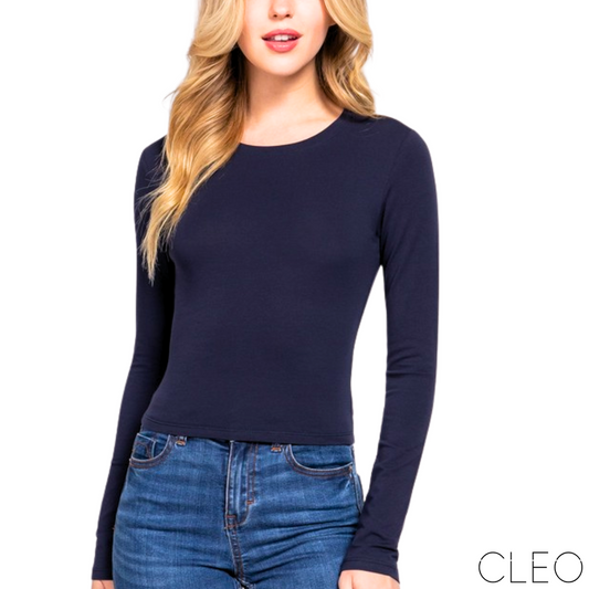 Blusa básica azul navy