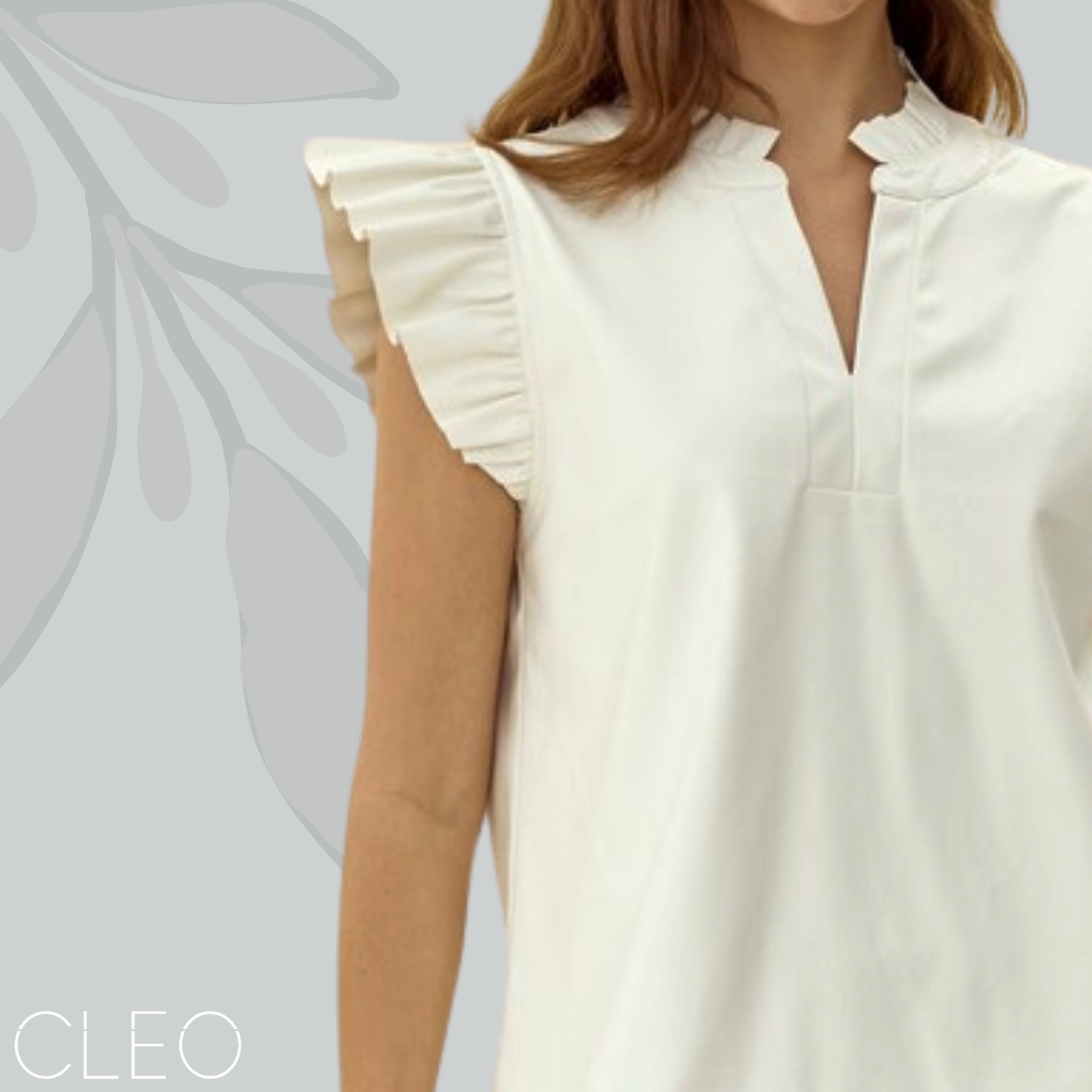 Blusa blanca de cuerina