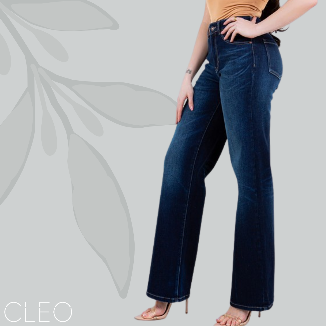 Jeans wide leg azul