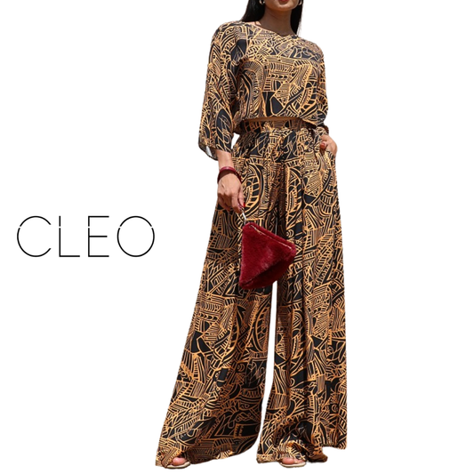 Conjunto negro y naranja