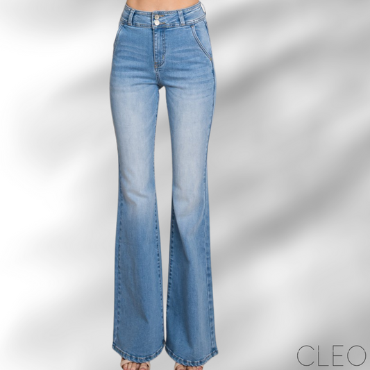Jeans celeste flare