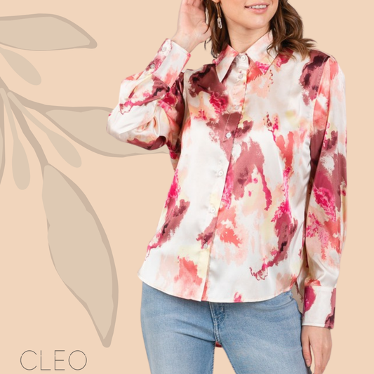 Blusa camisera estampada