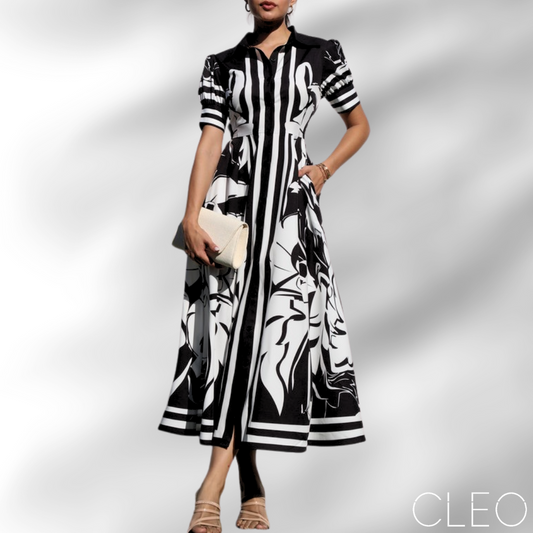 Vestido blanco y negro