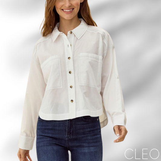 Blusa camisera blanca