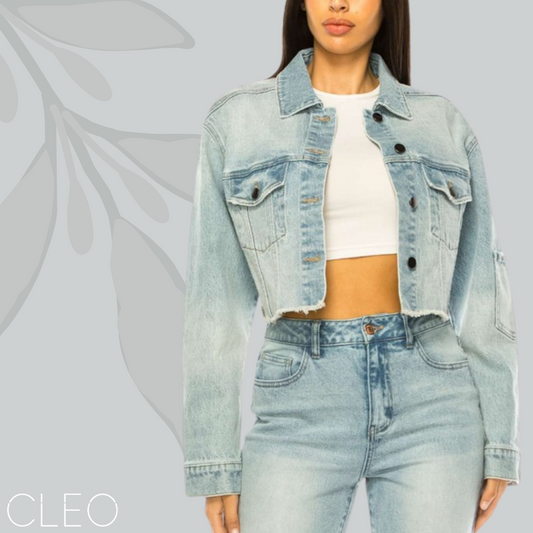 Jacket de denim celeste