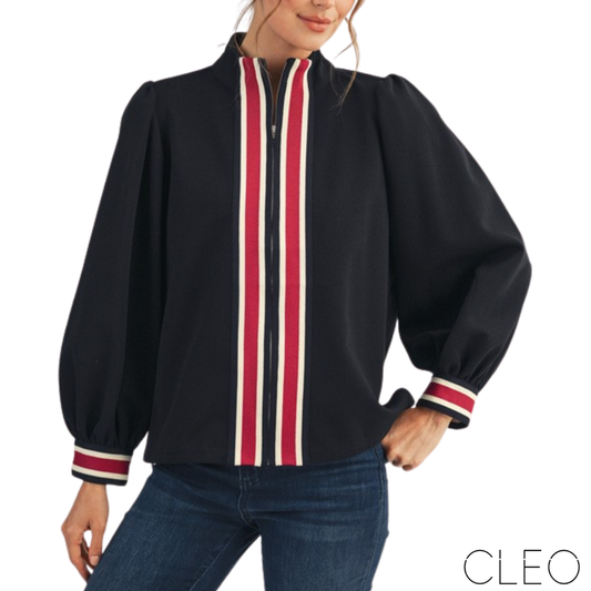 Blusa negra con rayas