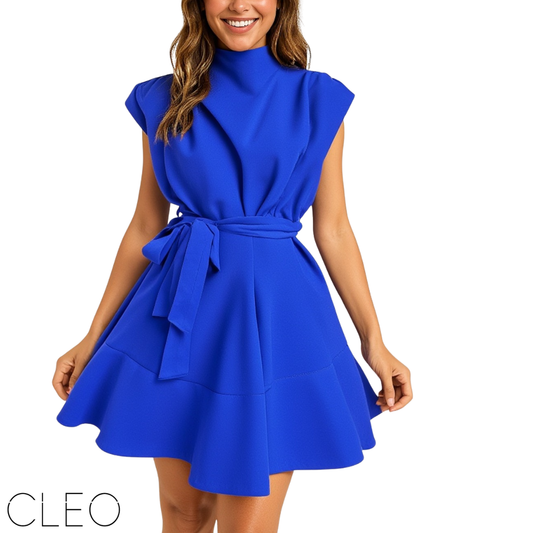 Vestido corto azul rey