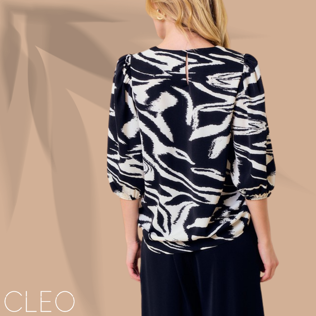 Blusa negra y blanca