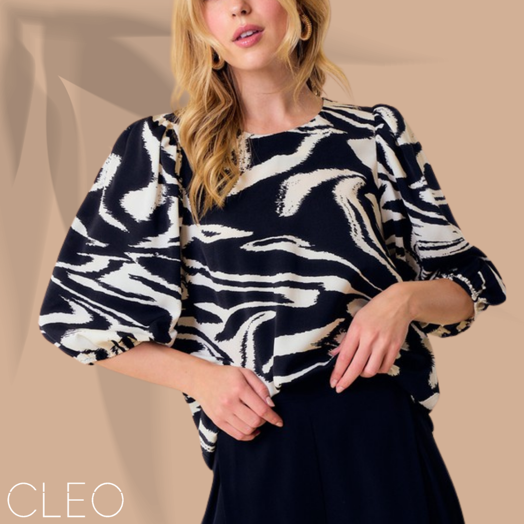 Blusa negra y blanca