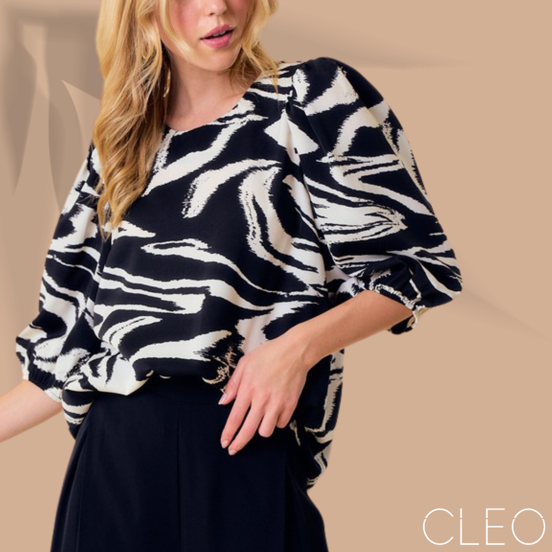 Blusa negra y blanca