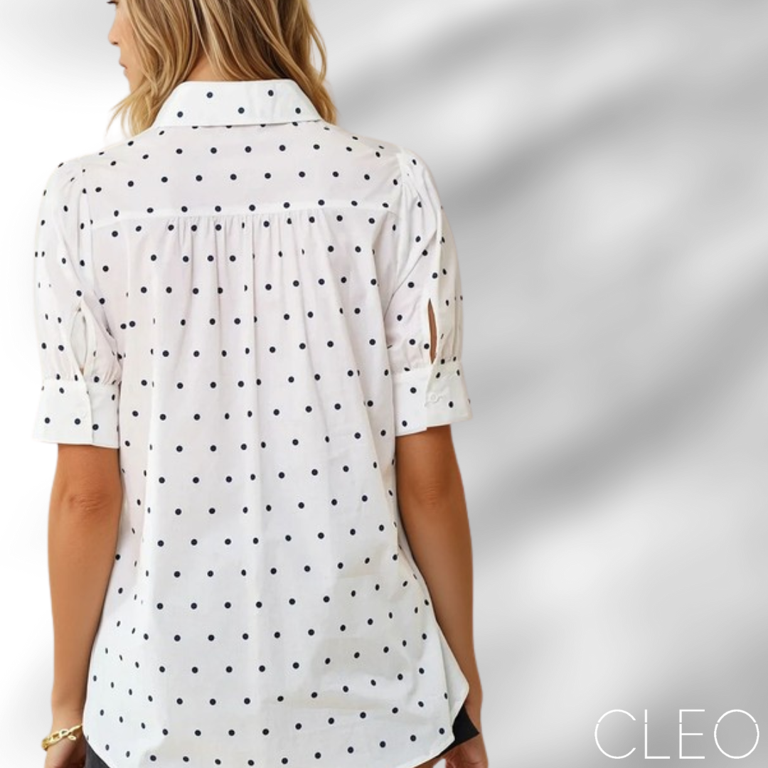 Blusa camisera de puntos