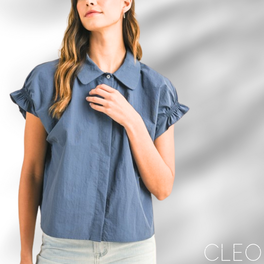 Blusa azul cobalto