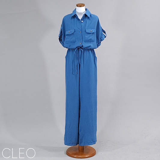 Jumpsuit azul cobalto