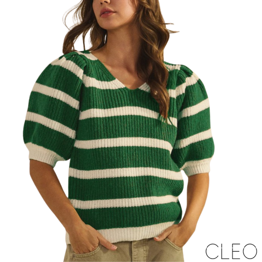 Blusa verde de rayas